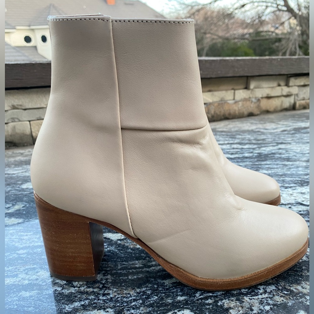 Thursday Boot Company Cream Leather Heeled Ankle Boots 6.5 – Unworn